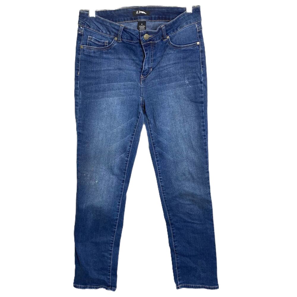 d.jeans Womens Skinny Jeans Blue Medium Wash Mid Rise Size 6 Stretch Denim